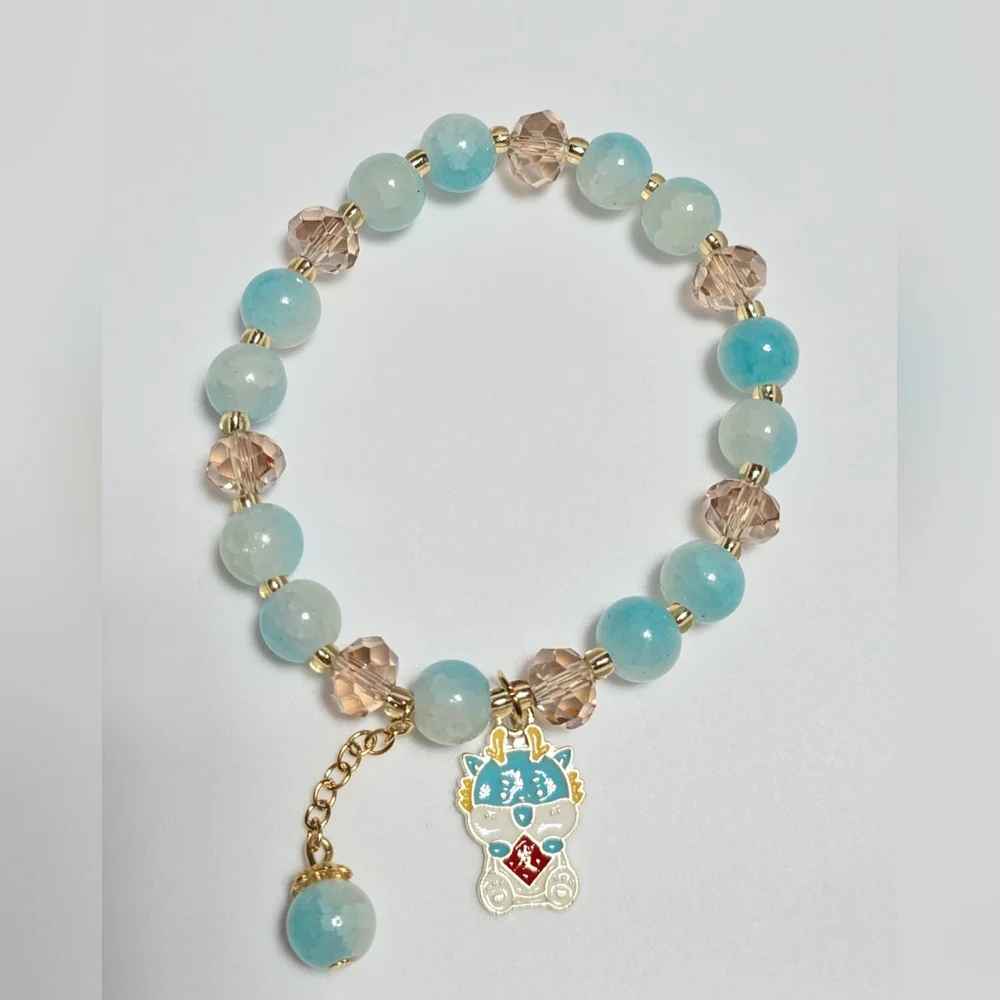 2-Hello Kitty, Cinnamoroll, Elegant Gold and Multicolor Beaded Bracelets